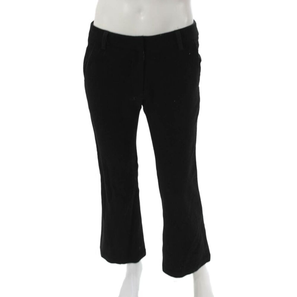 Dennis Basso Women Dress Pants Black Wool Zip Size 34
